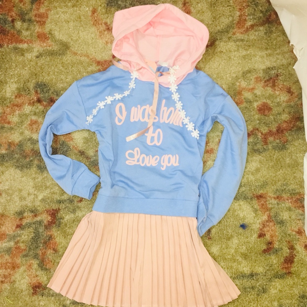 •HP•LAST 1!Autumn Love U Hooded|NWT|Pleated Dress• - Picture 7 of 8